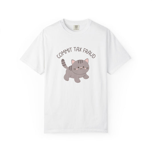 Commit Tax Fraud Cute Kitty Relaxed Fit Tee